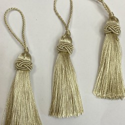 Bej Rengi Topuzlu Püskül 1 Adet Boy 7 Cm-TOPTP-1