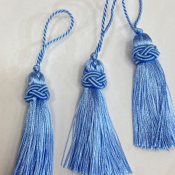 Bebe Mavi Topuzlu Püskül 1 Adet Boy 7 Cm-TOPTP-10