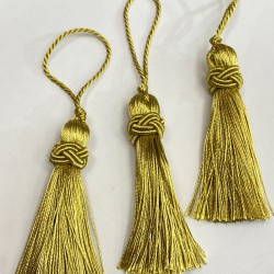 Koyu Hardal Topuzlu Püskül 1 Adet Boy 7 Cm-TOPTP-13