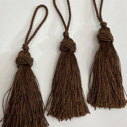 Kahverengi Topuzlu Püskül 1 Adet Boy 7 Cm-TOPTP-14