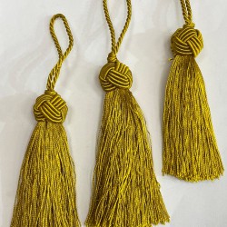 Hardal Sarısı Topuzlu Püskül 1 Adet Boy 12 Cm-TOPTP-22