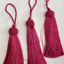 Fuşya Topuzlu Püskül 1 Adet Boy 12 Cm-TOPTP-24