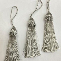 Gri Topuzlu Püskül 1 Adet Boy 7 Cm-TOPTP-3