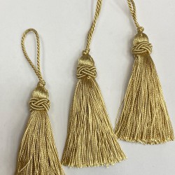 Hardal Sarı Topuzlu Püskül 1 Adet Boy 7 Cm-TOPTP-4