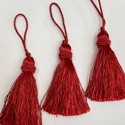 Kırmızı Topuzlu Püskül 1 Adet Boy 7 Cm-TOPTP-5