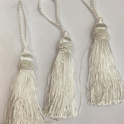 Beyaz Topuzlu Püskül 1 Adet Boy 7 Cm-TOPTP-7