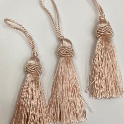 Açık Pudra Topuzlu Püskül 1 Adet Boy 7 Cm-TOPTP-8