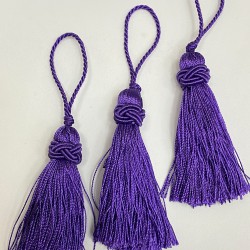 Mor Topuzlu Püskül 1 Adet Boy 7 Cm-TOPTP-9