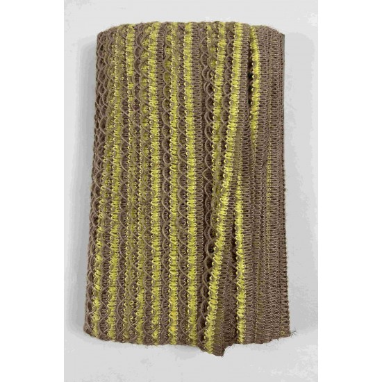 Sarı Tovelia İnce Form Vurgulu Hasır Dekoratif Şerit 1 Metre Paketleme S&uuml;sleme-TOVELIA-1