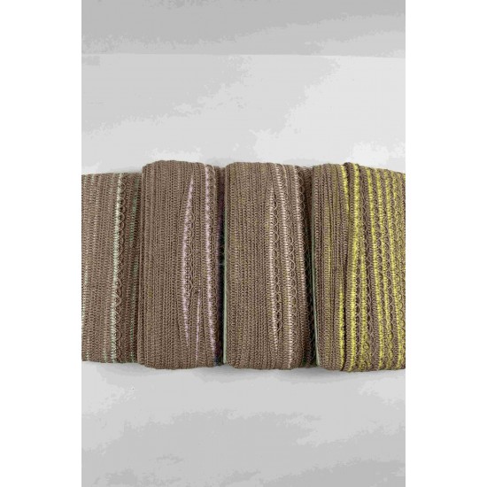 Sarı Tovelia İnce Form Vurgulu Hasır Dekoratif Şerit 1 Metre Paketleme S&uuml;sleme-TOVELIA-1