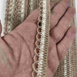 Krem Tovelia İnce Form Vurgulu Hasır Dekoratif Şerit 1 Metre Paketleme S&uuml;sleme-TOVELIA-2