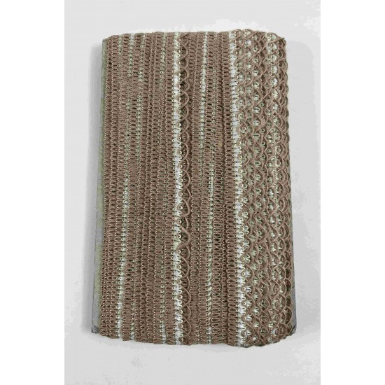 Krem Tovelia İnce Form Vurgulu Hasır Dekoratif Şerit 1 Metre Paketleme S&uuml;sleme-TOVELIA-2