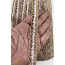 Pembe Tovelia İnce Form Vurgulu Hasır Dekoratif Şerit 1 Metre Paketleme S&uuml;sleme-TOVELIA-3