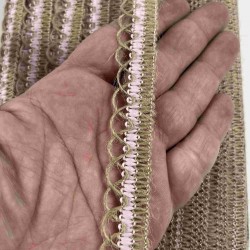 Pembe Tovelia İnce Form Vurgulu Hasır Dekoratif Şerit 1 Metre Paketleme S&uuml;sleme-TOVELIA-3