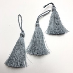 Gri Tekli Püskül 7 cm (10 adet)-TPS-1007