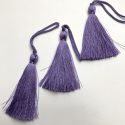 Lila Tekli Püskül 7 cm (10 adet)-TPS-1012