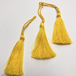 Koyu Sarı Tekli Püskül 10 Adet 7 cm-TPS-1023