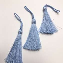 Bebe Mavi Tekli Püskül 10 Adet 7 cm-TPS-1025