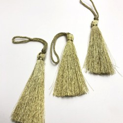 Açık Gold Simli Tekli Püskül 10 Adet 7 cm-TPS-1033 Açık Gold Simli Tekli Püskül 10 Adet 7 cm-TPS-1033