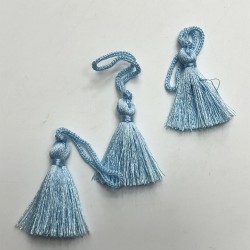 Bebe Mavi Tekli Püskül 4 cm (10 adet)-TPS-1050