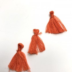 Turuncu Pamuk Püskül 10 Adet 3 cm-TPS-1058