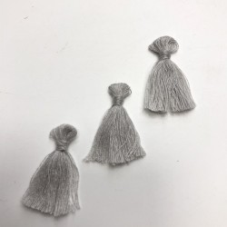 Açık Gri Pamuk Püskül 10 Adet 3 cm-TPS-1059 Açık Gri Pamuk Püskül 10 Adet 3 cm-TPS-1059