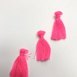 Pembe Pamuk Püskül 10 Adet 3 cm-TPS-1062