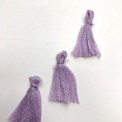 Lila Pamuk Püskül 10 Adet 3 cm-TPS-1064