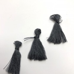 Siyah Pamuk Püskül 10 Adet 3 cm-TPS-1065