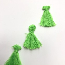 Yeşil Pamuk Püskül 10 Adet 3 cm-TPS-1067