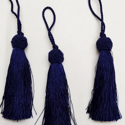 Lacivert Topuzlu Tekli Püskül 12cm 1 adet-TPS-1070