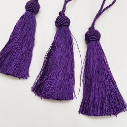 Mor Topuzlu Tekli Püskül 12cm 1 adet-TPS-1074