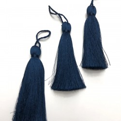 Lacivert Tekli Püskül 10 cm ( 1 adet )-TPS-1096