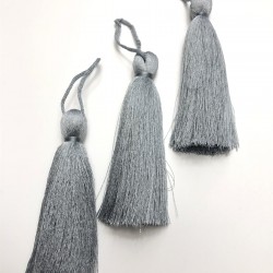 Gri Tekli Püskül 10cm 1 adet-TPS-1098