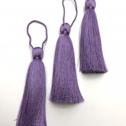 Lila Tekli Püskül 10cm 1 adet-TPS-1101