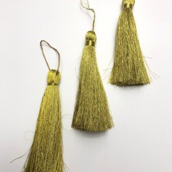 Simli Koyu Gold Tekli Püskül 10cm 1 adet-TPS-1104