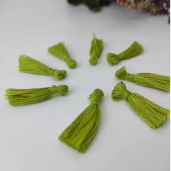 Fıstık Yeşil Pamuk Püskül 10 Adet-TPS-1113