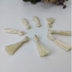 Krem Pamuk Püskül 10 Adet-TPS-1119