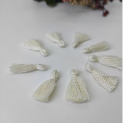 Krem Pamuk Püskül 10 Adet-TPS-1119