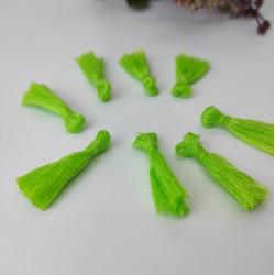 Neon Yeşil Pamuk Püskül 10 Adet-TPS-1124