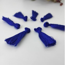 Saks Mavi Pamuk Püskül 10 Adet-TPS-1126