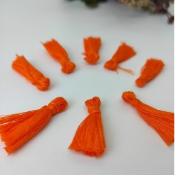 Turuncu Pamuk Püskül 10 Adet-TPS-1128