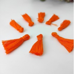 Turuncu Pamuk Püskül 10 Adet-TPS-1128