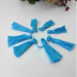 Turkuaz Pamuk Püskül 10 Adet 3 cm-TPS-1134