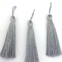 Simli Gümüş Püskül 10 Cm-TPS-1160