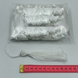 Ekru İthal Tekli Püskül 12 Cm 50 Adet-TPS-1287