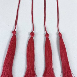 Kırmızı Uzun Kep Süsleme Püskülü Boy 20 Cm-TPS-1290