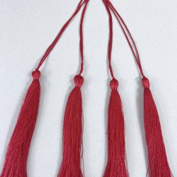 Kırmızı Uzun Kep Süsleme Püskülü Boy 20 Cm-TPS-1290