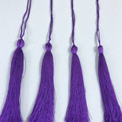 Koyu Mor Uzun Kep Süsleme Püskülü Boy 20 Cm-TPS-1294