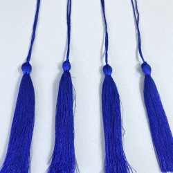 Saks Mavi Uzun Kep Süsleme Püskülü Boy 20 Cm-TPS-1297